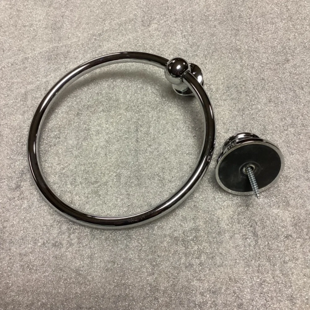 Silver Chrome Wall Mount Towel Ring